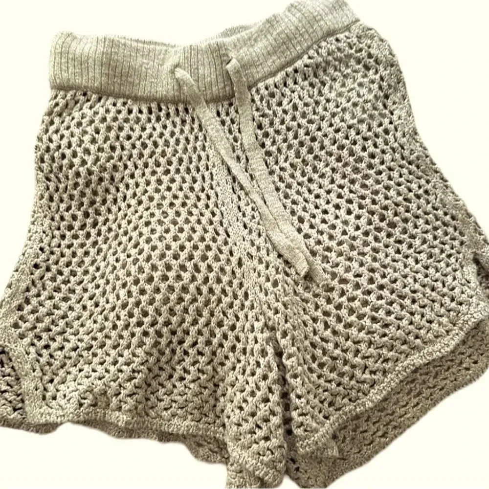 ABERCROMBIE & FITCH Crochet Knit Beachy Shorts Swim Cover Up‎ Neutral Summer XS